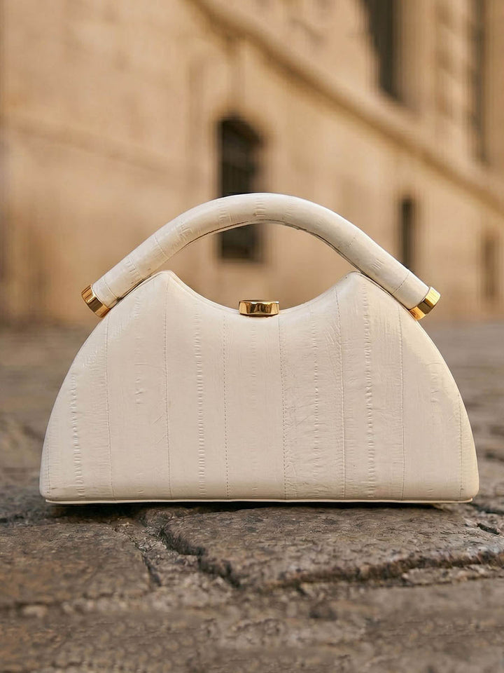 Sac à main géométrique couleur unie