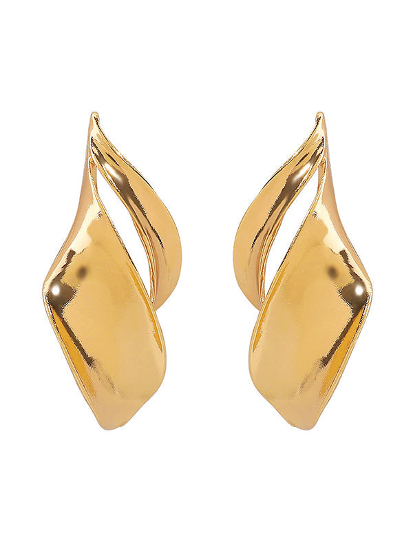 Boucles d'oreilles pendantes géométriques couleur unie