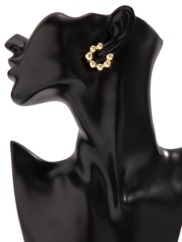 Clip d'oreille géométrique de couleur unie