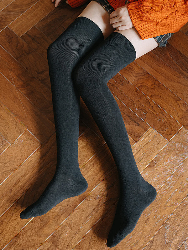 Collants décontractés, couleur unie