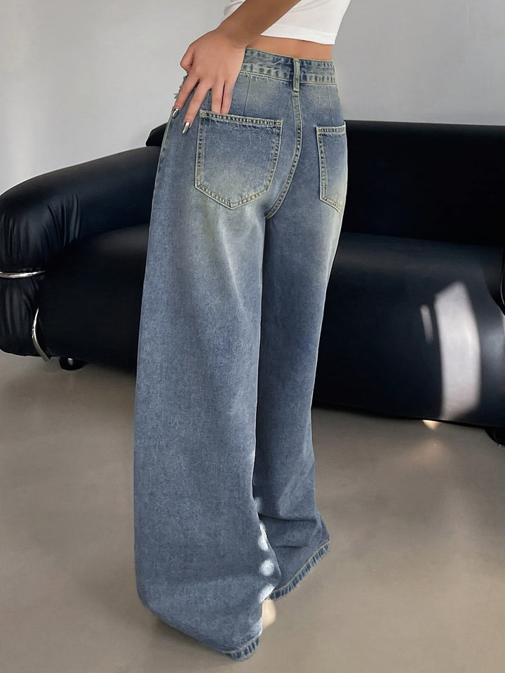 Jeans Baggy Femme | Coupe Ample Avec Taille Haute