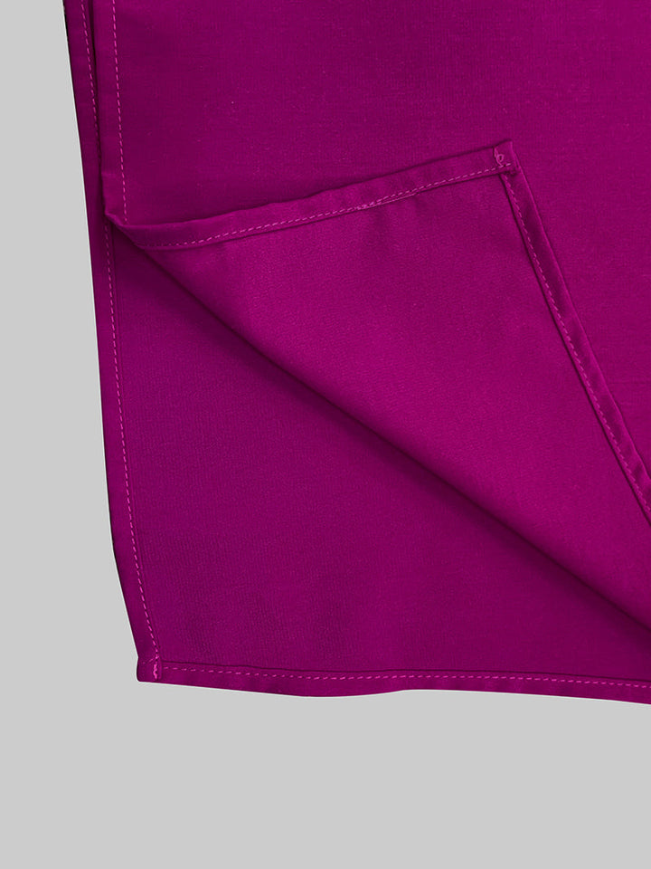 Robe longue ample boutonnée coupe droite, couleur unie