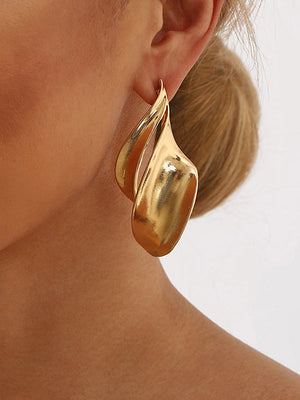 Boucles d'oreilles pendantes géométriques couleur unie