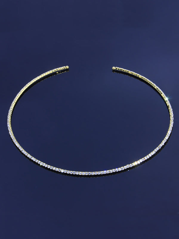 Collier urbain tendance, à strass
