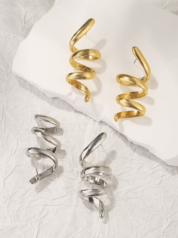 Boucles d'oreilles pendantes géométriques couleur unie