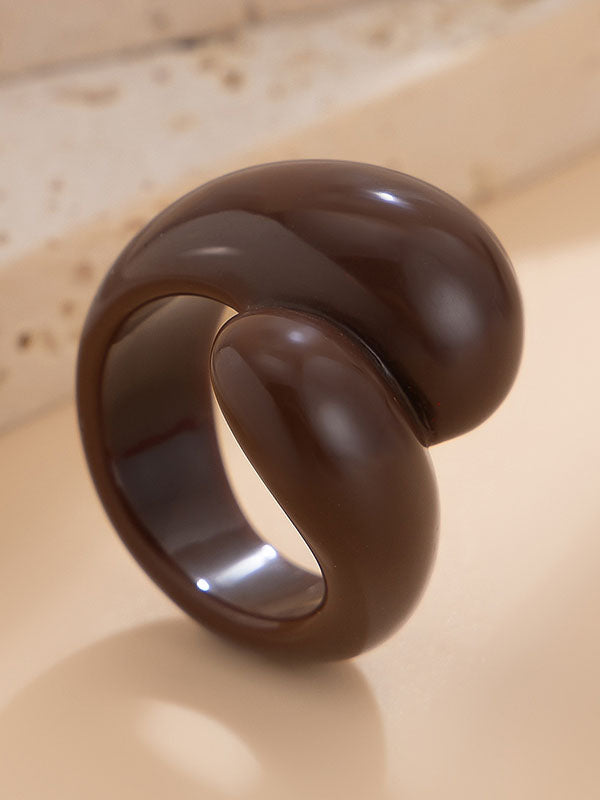 Bague géométrique couleur unie