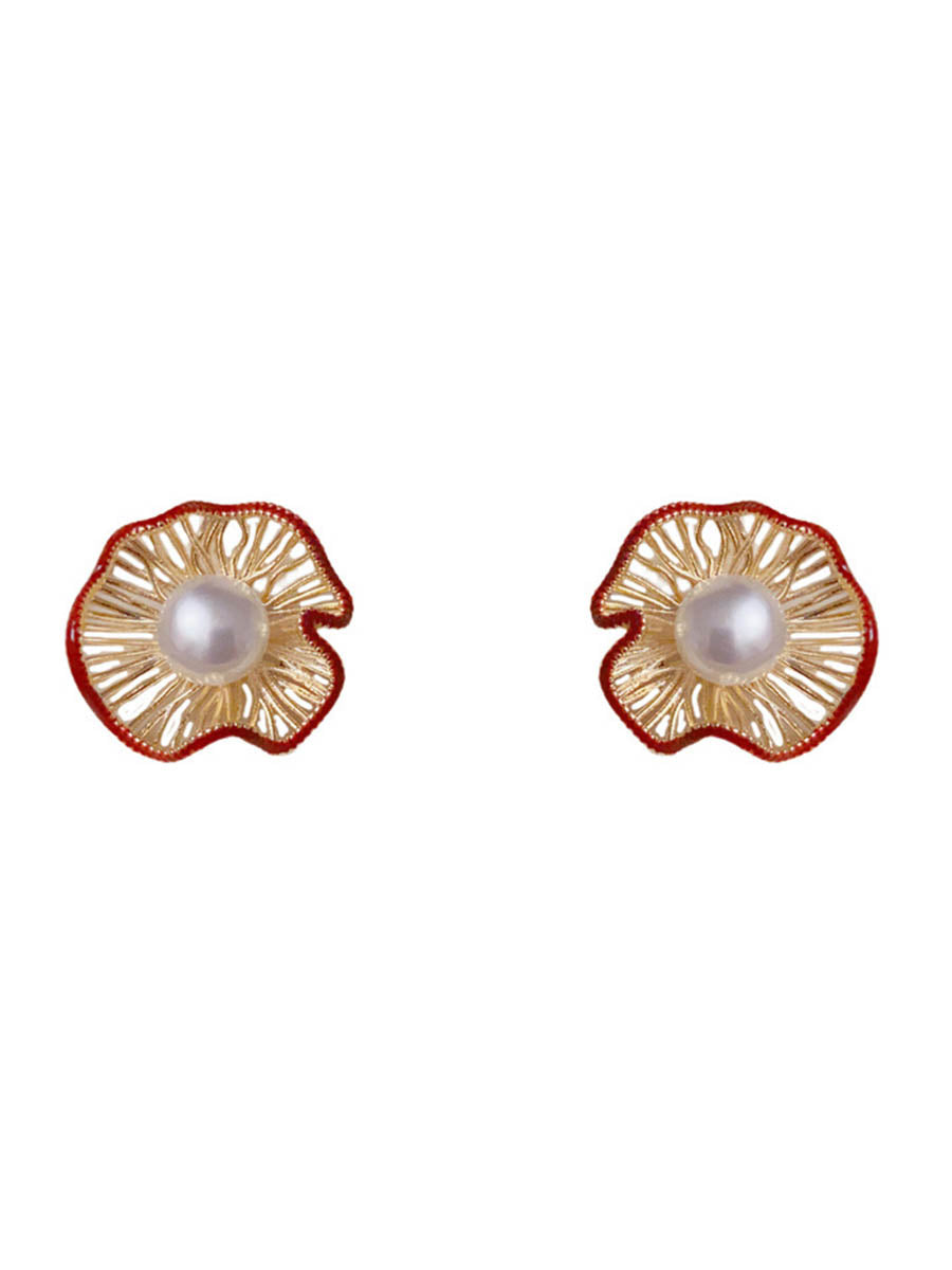 Boucles d'oreilles géométriques en forme de fleur
