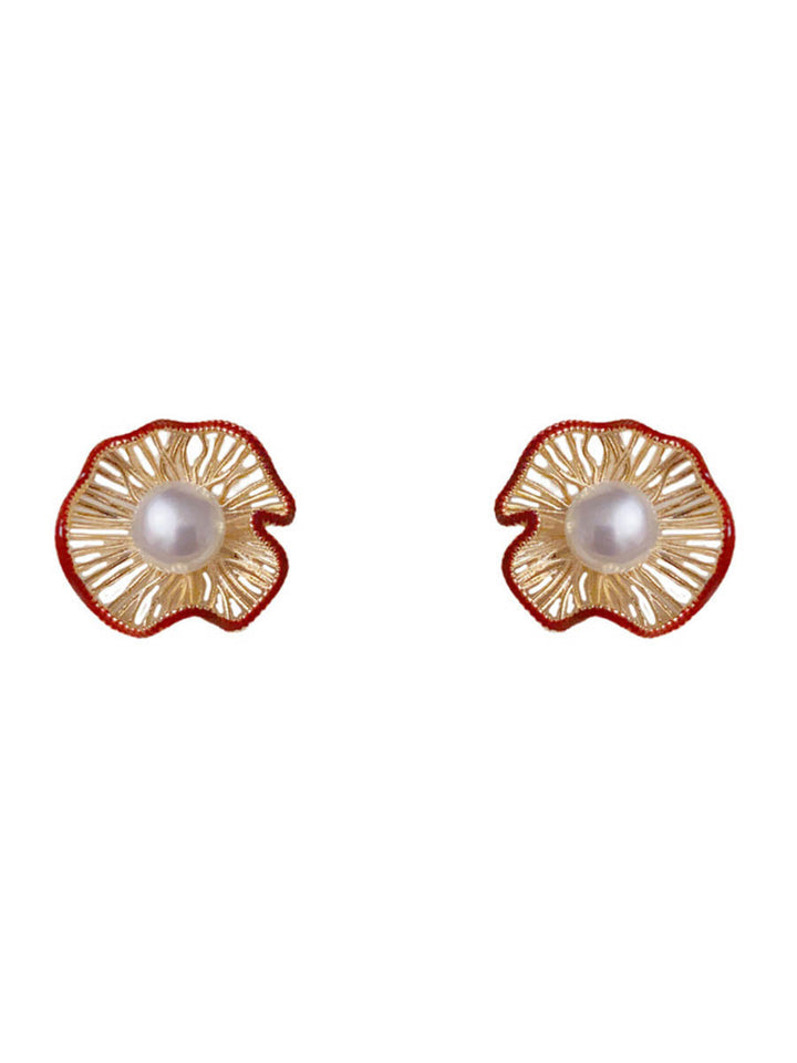 Boucles d'oreilles géométriques en forme de fleur