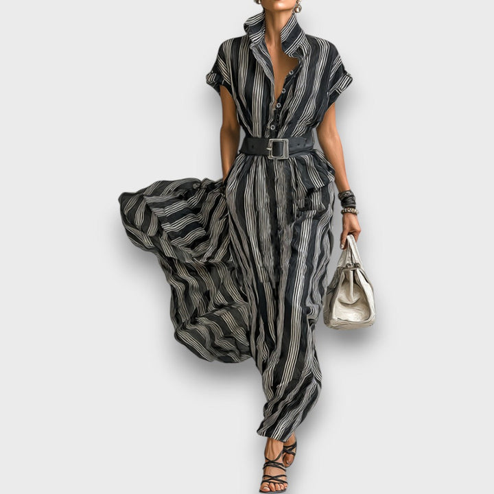 Sorella – Robe maxi rayée en chiffon