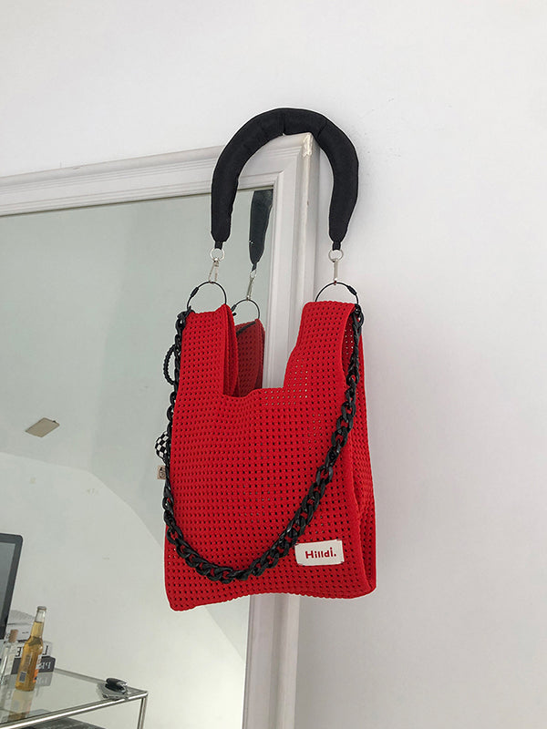 Chaînes Sacs à bandoulière tissés creux Sacs à main