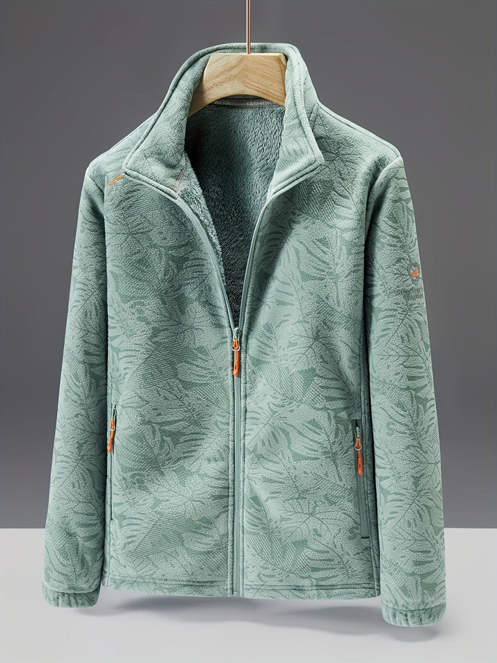 Veste en polaire pour femmes avec fermeture éclair intégrale | Veste d'extérieur avec col montant