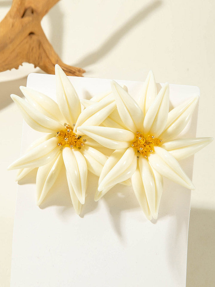 Boucles d'oreilles pendantes en forme de fleur