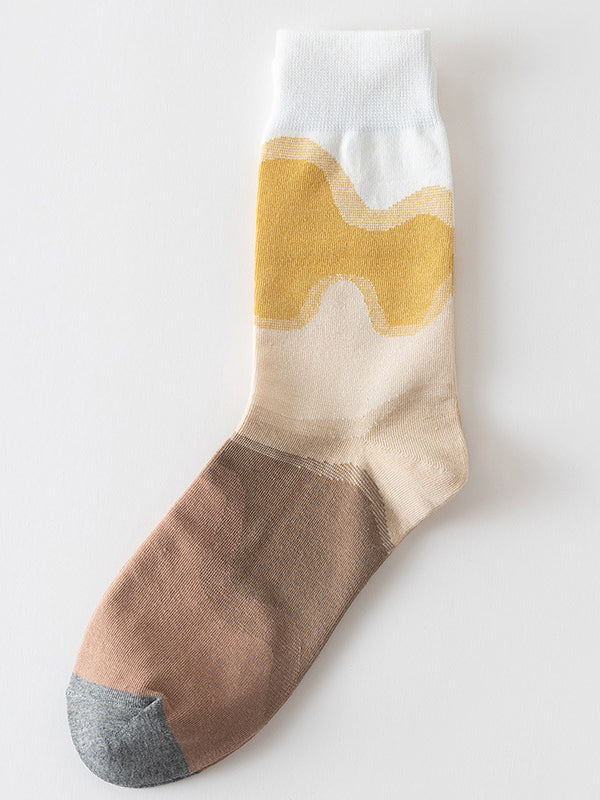 Chaussettes chaudes couleur contrastée