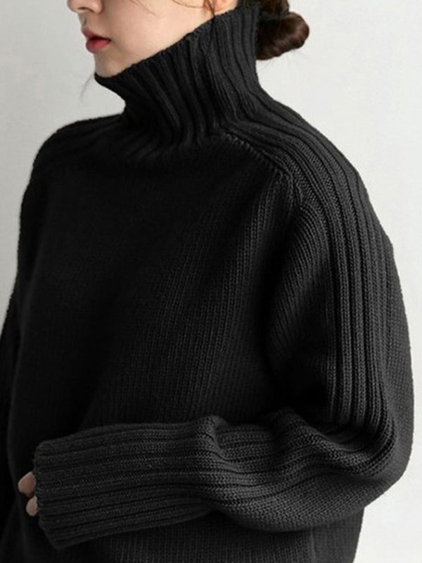 Pull simple à col roulé