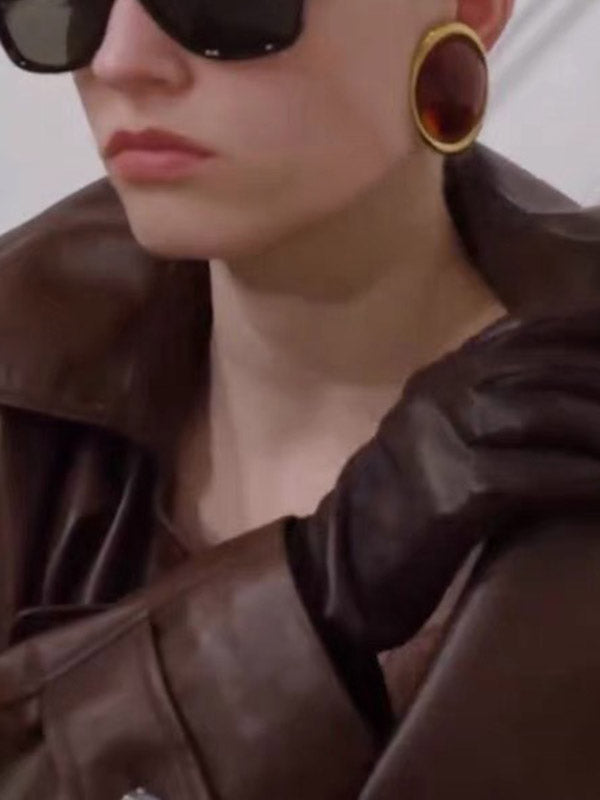 Boucles d'oreilles géométriques à empiècements