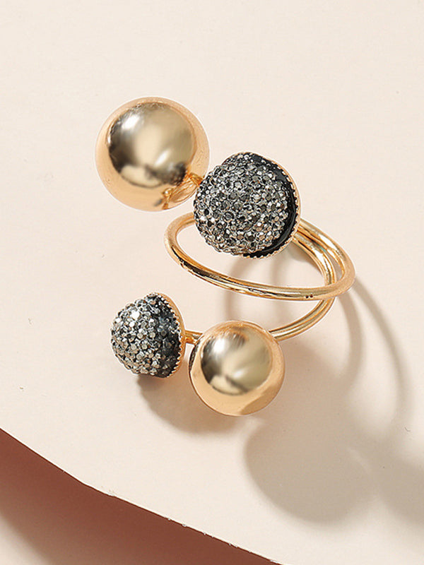 Bague élégante réglable géométrique