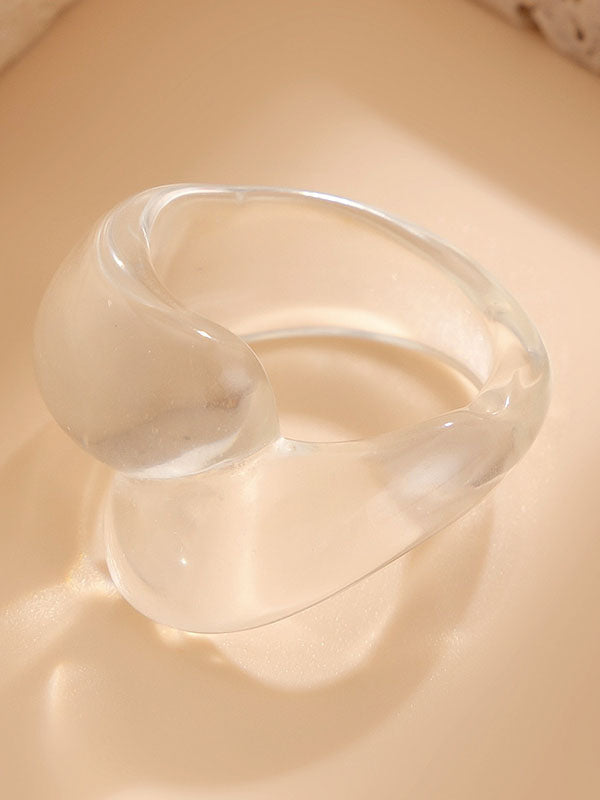 Bague géométrique couleur unie