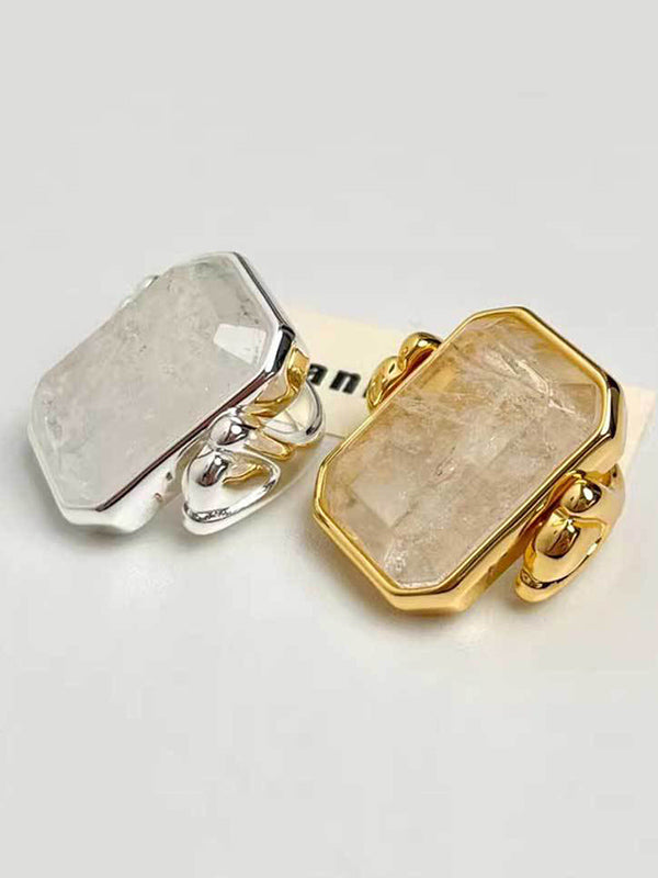 Bague géométrique à empiècements