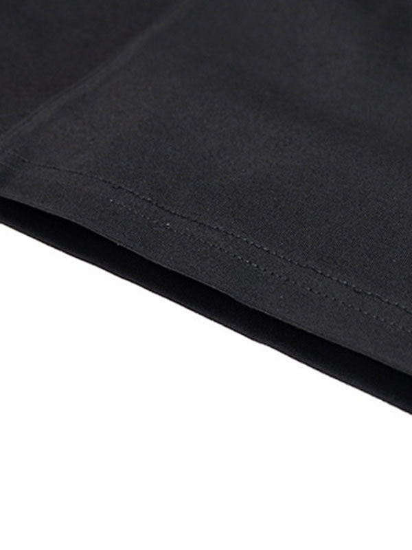 Pantalon décontracté à coupe irrégulière, effet deux pièces, couleur unie