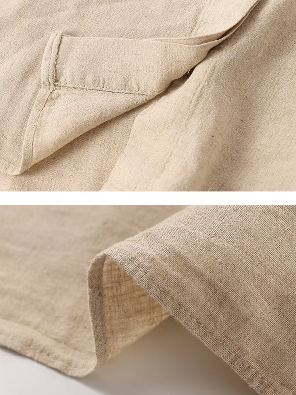 Ensemble deux pièces ample fendu sur le côté plissé à empiècements, à col revers, à taille élastique, couleur unie – chemisier + pantalon