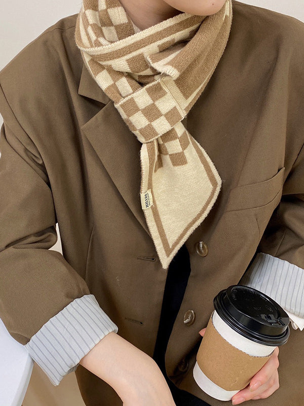 Écharpe à damier, à empiècements