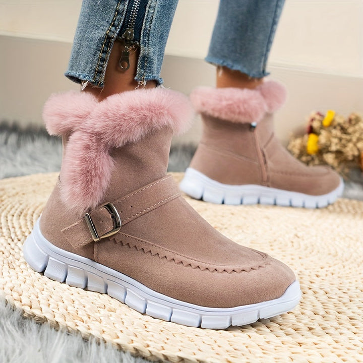 Bottes d'hiver femmes | Fermeture éclair latérale avec détail de sangle