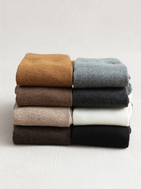 Chaussettes décontractées chaudes couleur unie