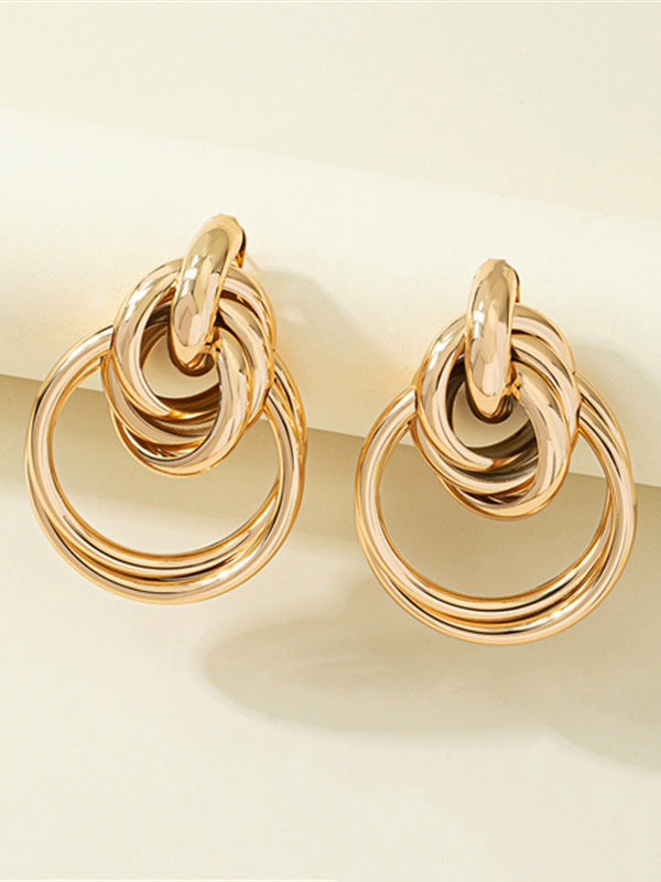Boucles d'oreilles pendantes géométriques