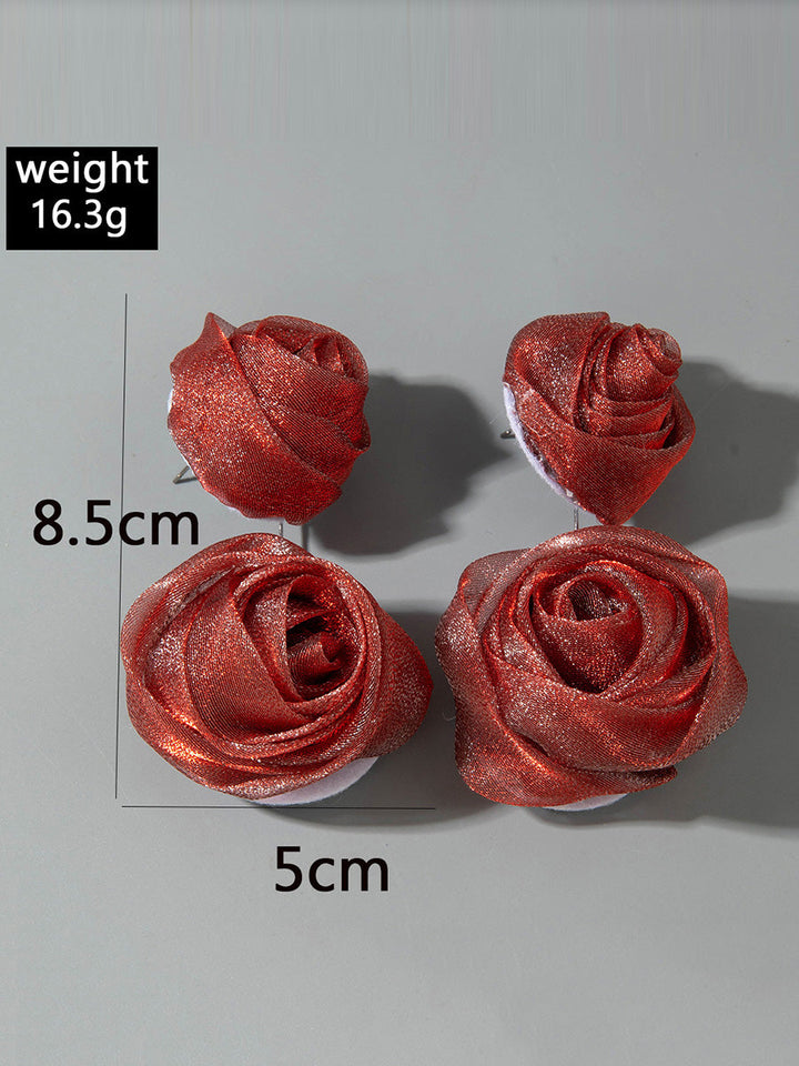 Boucles d'oreilles pendantes en forme de fleur