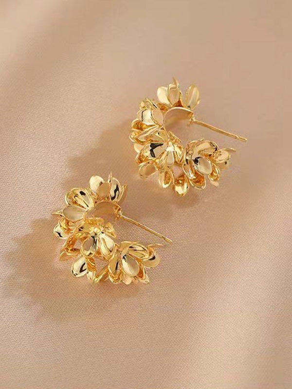 Boucles d'oreilles en forme de fleur