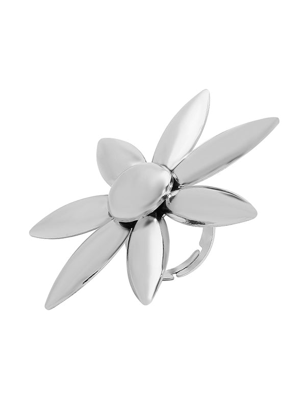 Bague géométrique en forme de fleur