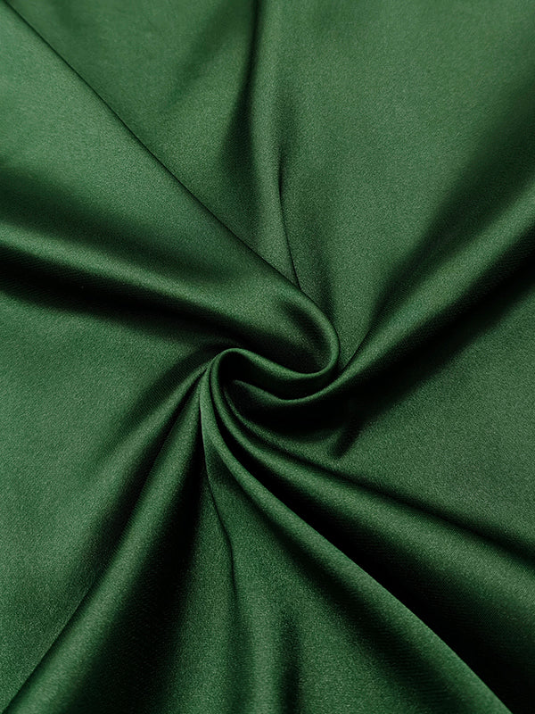 Chemise à col en V, à manches longues, couleur unie