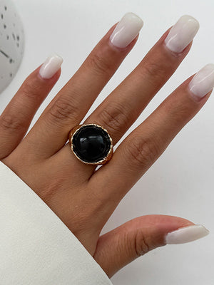 Bague géométrique à strass