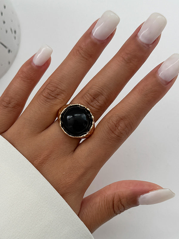 Bague géométrique à strass