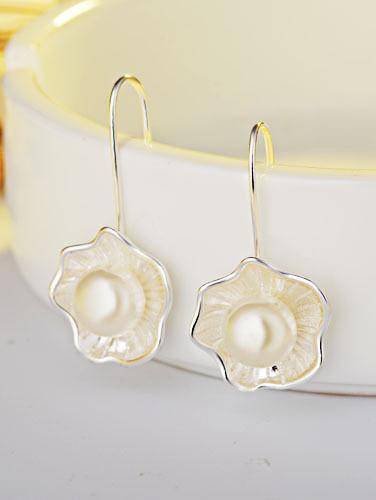 Boucles d'oreilles lotus et perles
