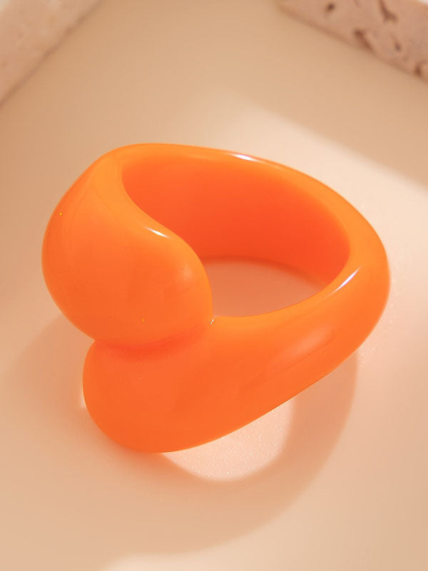 Bague géométrique couleur unie