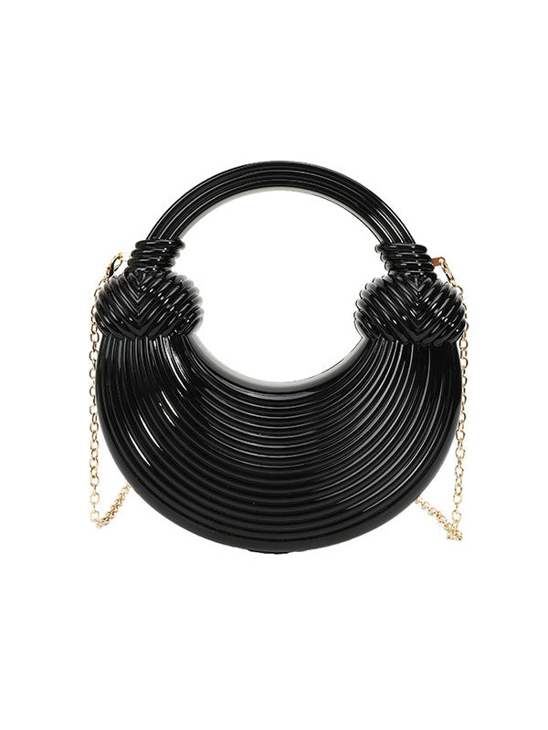 Sac géométrique brillant à chaîne