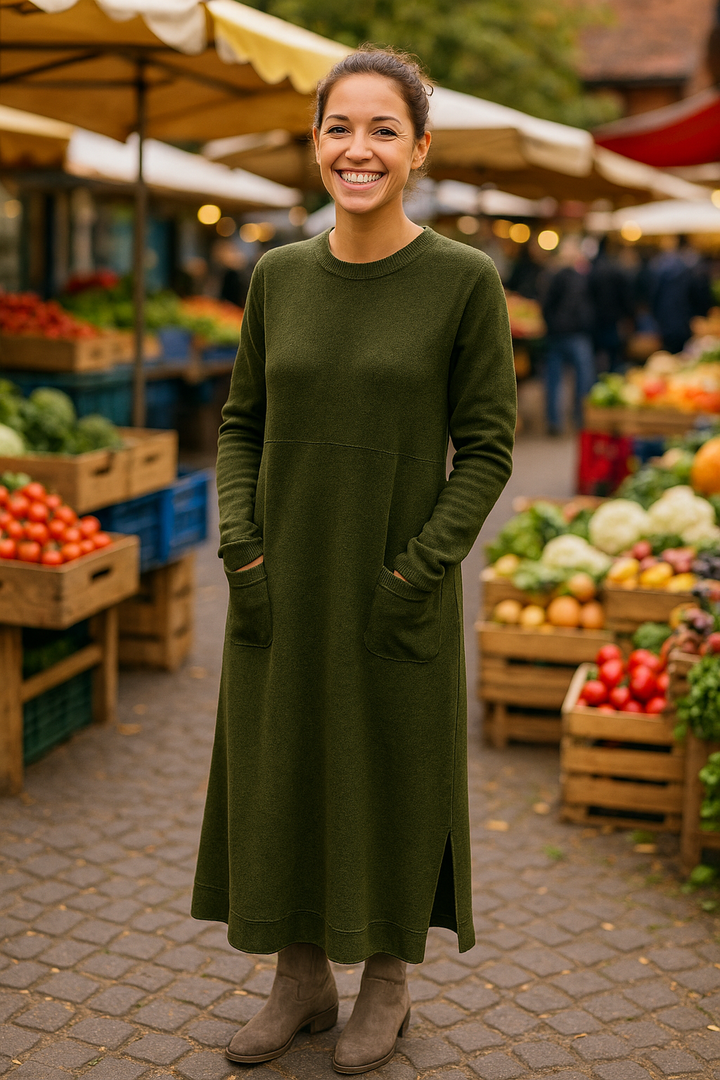 Liana – Robe maxi élégante pour les jours frais