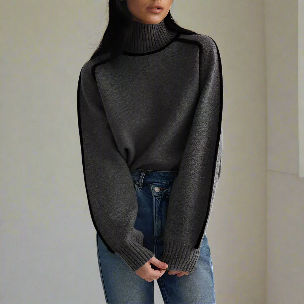 Pull col roulé Cozy Elegance, décontracté, moderne, élégant pour femmes