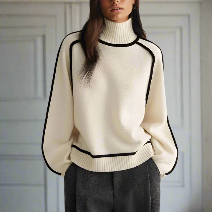 Pull col roulé Cozy Elegance, décontracté, moderne, élégant pour femmes