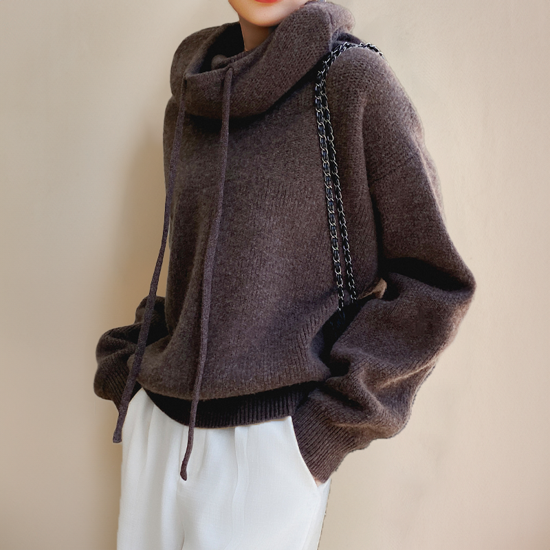 Pull Femme Col Roulé Avec Cordon | Doux & Chaud