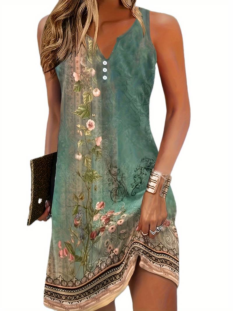 Dahlia | Robe Mini Sans Manches Aérée