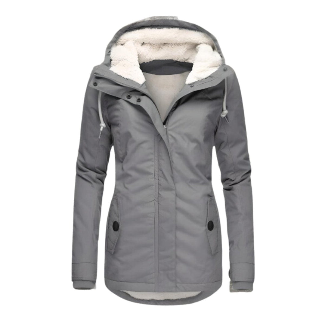Annika | Parka pour femmes toutes saisons Manteau à capuche en Sherpa doublé Imperméable