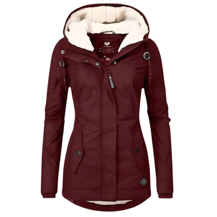 Annika | Parka pour femmes toutes saisons Manteau à capuche en Sherpa doublé Imperméable