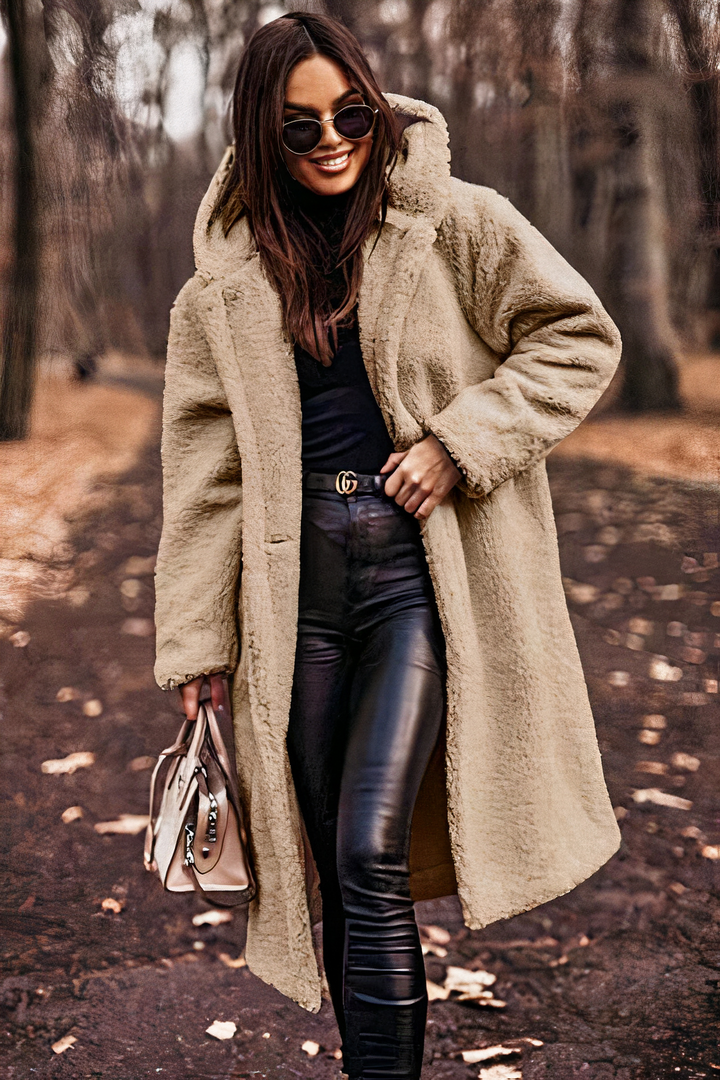 Manteau confortable pour femmes avec capuche | Teddy