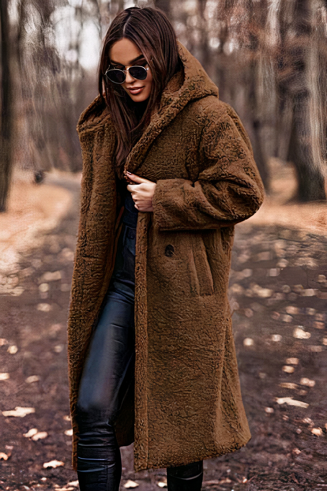 Manteau confortable pour femmes avec capuche | Teddy