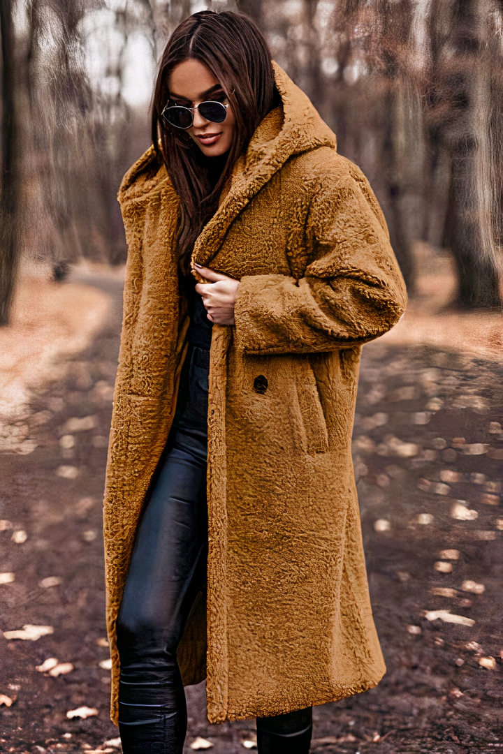 Manteau confortable pour femmes avec capuche | Teddy