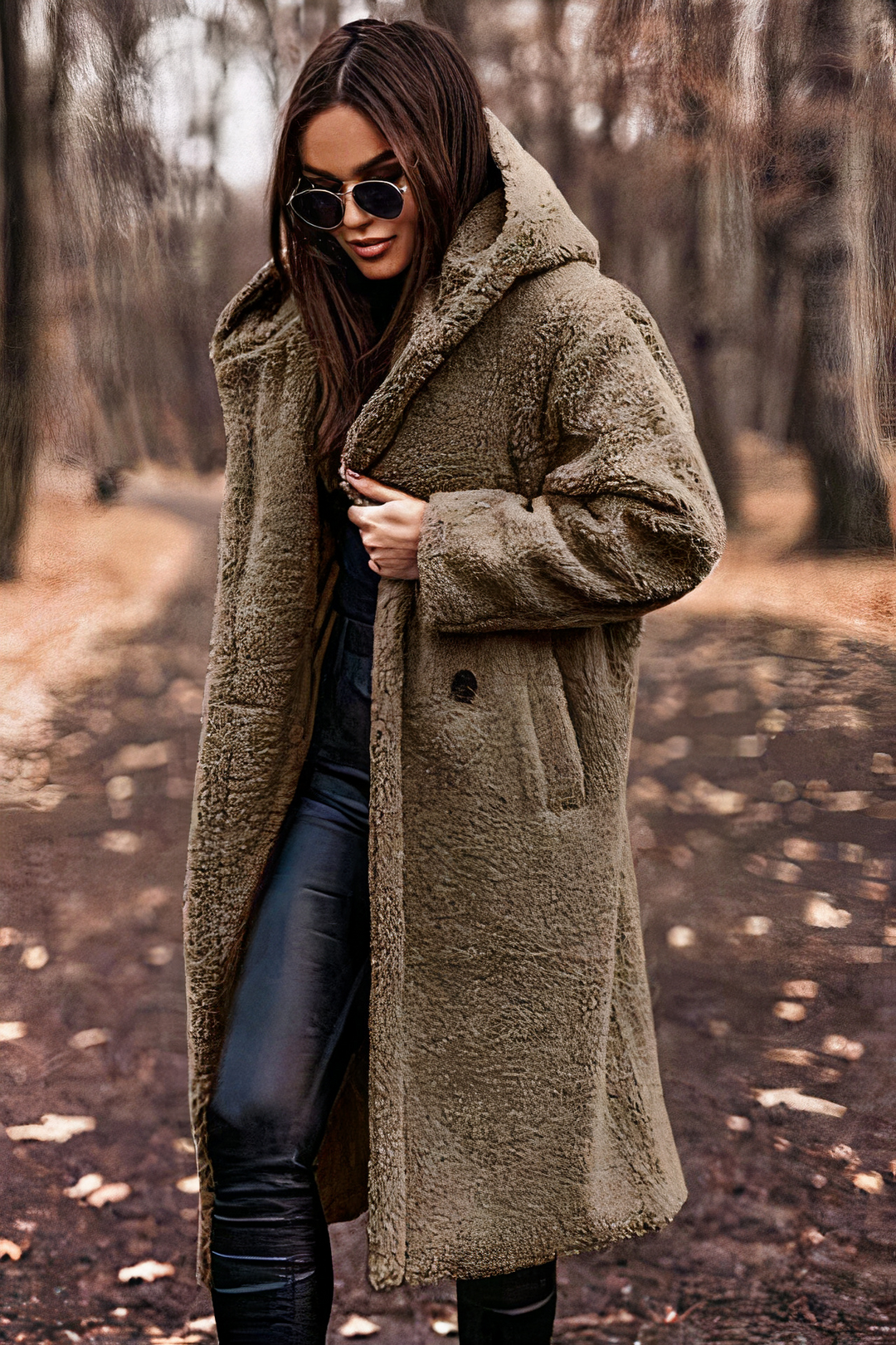 Manteau confortable pour femmes avec capuche | Teddy