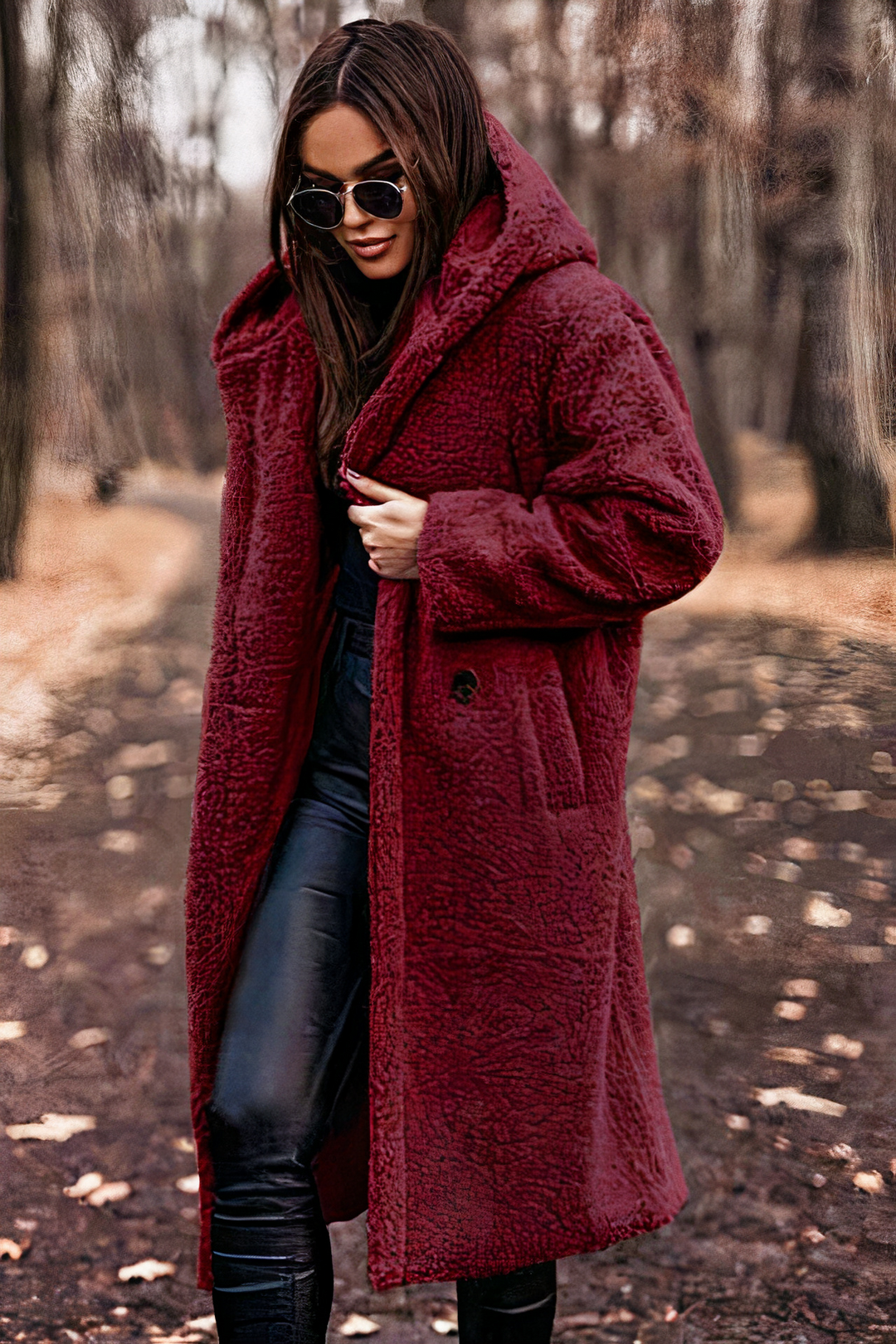 Manteau confortable pour femmes avec capuche | Teddy