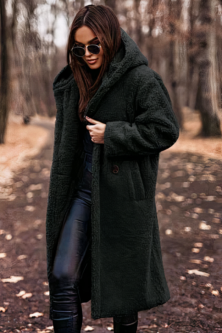 Manteau confortable pour femmes avec capuche | Teddy